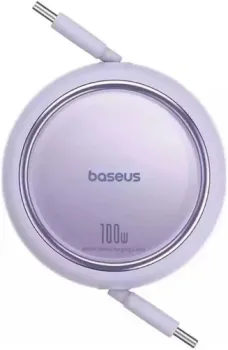 Baseus Free2Pull Mini Retractable Charging Cable 100W USB Type-C - USB Type-C (1.5 м, сиреневый)