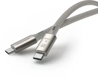 Momax DC31L USB 3.2 Gen 2x2 Type-C - USB 3.2 Gen 2x2 Type-C (1 м, серебристый/серый)