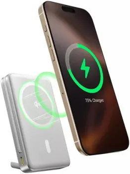 Baseus Nomos Qi2 Magnetic Power Bank 10000mAh (серебристый)