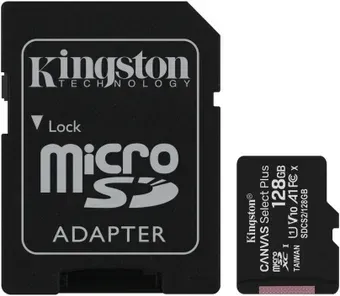 Kingston Canvas Select Plus microSDXC 128GB SDCS2/128GB (с адаптером)