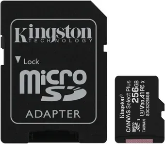 Kingston Canvas Select Plus microSDXC 256GB SDCS2/256GB (с адаптером)