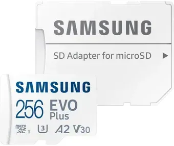 Samsung EVO Plus 2021 microSDXC 256GB (с адаптером)