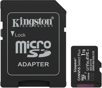 Kingston Canvas Select Plus microSDXC 1TB SDCS3/1TB (с адаптером)