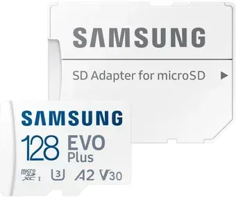 Samsung EVO Plus 2021 microSDXC 128GB (с адаптером)