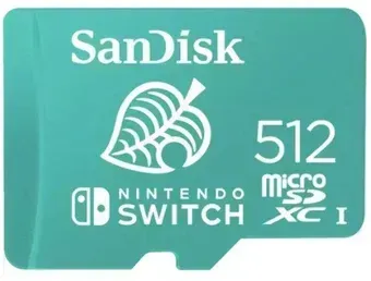 SanDisk Nintendo Switch Licensed Card Animal Crossing Edition microSDXC 512GB SDSQXAO-512G-GN3ZN