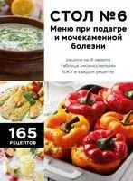 Стол №6. Меню при подагре и мочекаменной болезни. С рекомендациями специалиста - 2026 год
