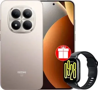 Xiaomi Redmi Note 15 Pro 5G 8GB/256GB международная версия (титановый) + умные часы Xiaomi Redmi Watch 5 Active (черный) по акции