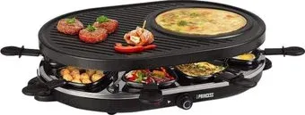 Princess 162700 Raclette 8 Oval Grill Party