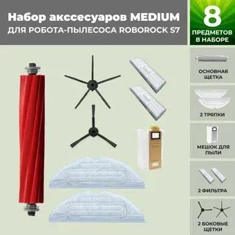 USBTOP для Roborock S7 (черные боковые щетки) 558477