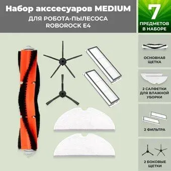 USBTOP для Roborock E4 (черные боковые щетки) 558685
