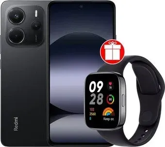 Xiaomi Redmi Note 14 8GB/256GB международная версия (черный) + умные часы Xiaomi Redmi Watch 3 (черный) по акции