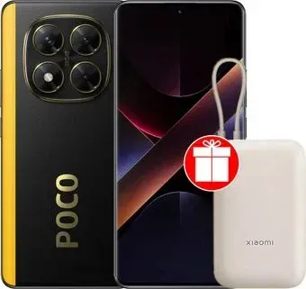 POCO X7 12GB/512GB международная версия (черный) + пауэрбанк Xiaomi Power Bank P15ZM 10000mAh (бежевый) по акции