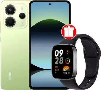 Xiaomi Redmi Note 14 8GB/256GB международная версия (зеленый) + умные часы Xiaomi Redmi Watch 3 (черный) по акции