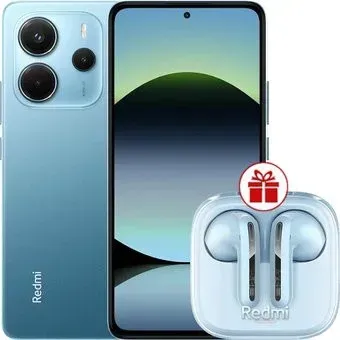 Xiaomi Redmi Note 14 6GB/128GB международная версия (синий) + наушники Xiaomi Redmi Buds 6 Active (голубой) по акции