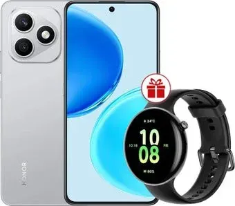 HONOR X8d 8GB/128GB международная версия (серый) + умные часы HONOR Watch Fit по акции