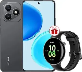 HONOR X8d 8GB/128GB международная версия (черный) + умные часы HONOR Watch Fit по акции
