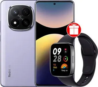 Xiaomi Redmi Note 14 Pro+ 5G 12GB/512GB международная версия (фиолетовый) + умные часы Xiaomi Redmi Watch 3 (черный) по акции