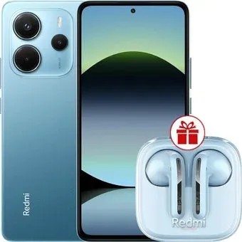 Xiaomi Redmi Note 14 8GB/256GB международная версия (синий) + наушники Xiaomi Redmi Buds 6 Active (голубой) по акции