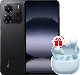 Xiaomi Redmi Note 14 6GB/128GB международная версия (черный) + наушники Xiaomi Redmi Buds 6 Lite (голубой) по акции