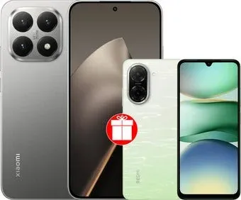 Xiaomi 15T 12GB/256GB международная версия (серый) + Xiaomi Redmi A5 4GB/128GB (зеленое озеро) по акции