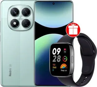 Xiaomi Redmi Note 14 Pro 5G 12GB/256GB международная версия (зеленый) + умные часы Xiaomi Redmi Watch 3 (черный) по акции