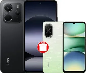 Xiaomi Redmi Note 14 8GB/256GB международная версия (черный) + Xiaomi Redmi A5 3GB/64GB (зеленое озеро) по акции