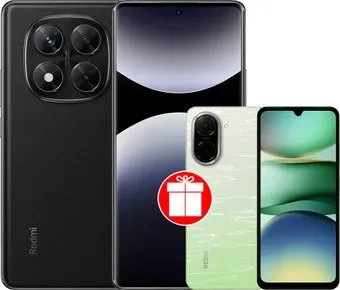 Xiaomi Redmi Note 14 Pro 8GB/256GB международная версия (черный) + Xiaomi Redmi A5 3GB/64GB (зеленое озеро) по акции