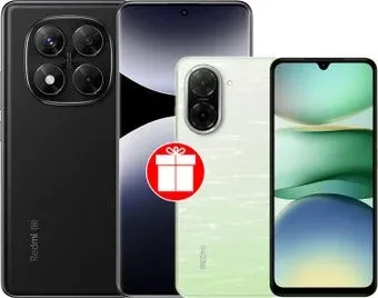 Xiaomi Redmi Note 14 Pro 5G 12GB/256GB международная версия (черный) + смартфон Xiaomi Redmi A5 3GB/64GB (зеленое озеро) по акции