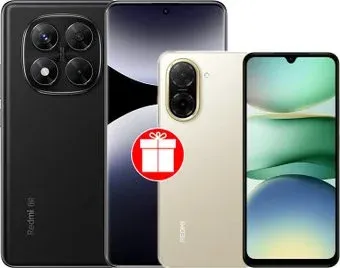 Xiaomi Redmi Note 14 Pro 5G 12GB/256GB международная версия (черный) + смартфон Xiaomi Redmi A5 3GB/64GB (песочное золото) по акции