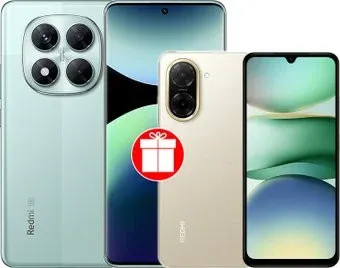 Xiaomi Redmi Note 14 Pro 5G 12GB/256GB международная версия (зеленый) + смартфон Xiaomi Redmi A5 3GB/64GB (песочное золото) по акции