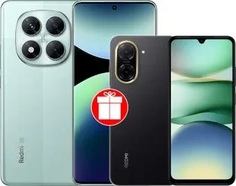 Xiaomi Redmi Note 14 Pro 5G 12GB/256GB международная версия (зеленый) + смартфон Xiaomi Redmi A5 3GB/64GB (полуночный черный) по акции