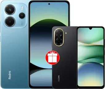 Xiaomi Redmi Note 14 8GB/256GB международная версия (синий) + Xiaomi Redmi A5 3GB/64GB (полуночный черный) по акции