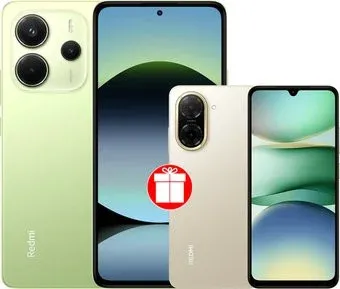 Xiaomi Redmi Note 14 8GB/256GB международная версия (зеленый) + Xiaomi Redmi A5 3GB/64GB (песочное золото) по акции