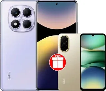 Xiaomi Redmi Note 14 Pro 12GB/512GB международная версия (фиолетовый) + Xiaomi Redmi A5 3GB/64GB (песочное золото) по акции