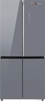 Weissgauff WCD 590 Nofrost Inverter Premium Biofresh Dark Grey Glass