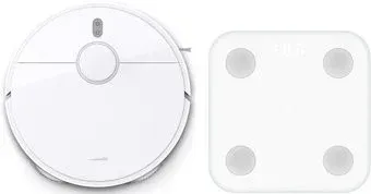 Xiaomi Robot Vacuum S10+ B105 + Весы напольные Mi Body Composition Scale 2 (международная версия, белый)