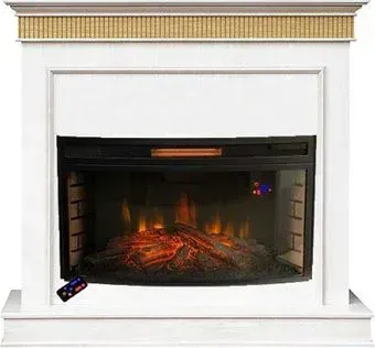 Smolcom Murano FS33W с RealFlame FireSpace 33W S IR (белый дуб)