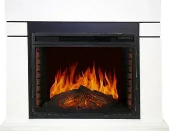 Smolcom Lindos FS33 с RealFlame FireSpace 33 S IR (белый/черный)