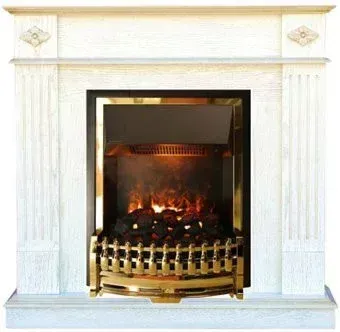 Smolcom Brighton Corner STD-ASP с Dimplex Atherton (белый дуб)