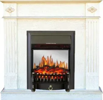 Smolcom Brighton STD-ASP с RealFlame Fobos-S Lux BL LT (белый, золото)