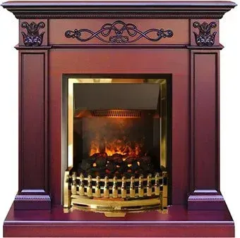 Smolcom Verona STD-ASP с Dimplex Atherton (махагон коричневый антик)