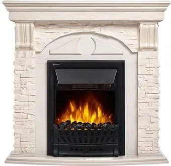 Firelight Torre Classic (камень белый/шпон беленый дуб)