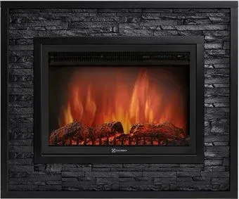 Firelight Loft 30 (камень черный/черная эмаль)