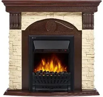 Firelight Torre Classic U (угловой, камень слоновая кость/шпон темный ду)