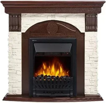 Firelight Torre Classic (камень белый/шпон темный дуб)