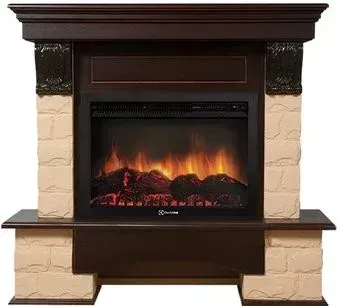 Firelight Forte 25U (угловой, камень бежевый/шпон темный дуб)