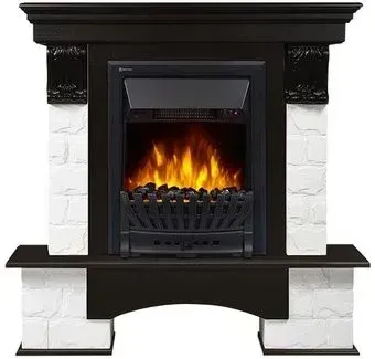 Firelight Forte Classic (камень белый/шпон темный дуб)