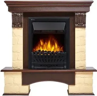 Firelight Forte Classic (камень бежевый/шпон темный дуб)