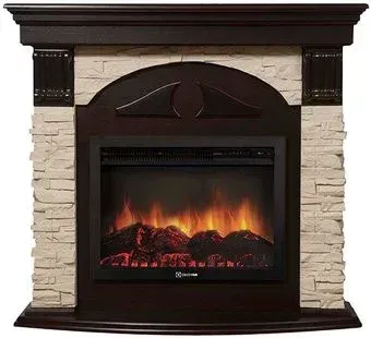 Firelight Torre 25U (угловой, камень слоновая кость/шпон темный дуб)