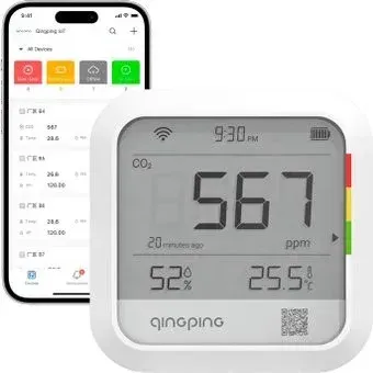 Qingping CO2 &amp; Temp &amp; RH Monitor CGP22C